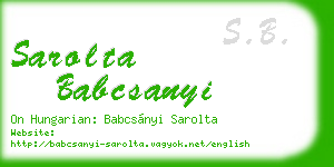 sarolta babcsanyi business card